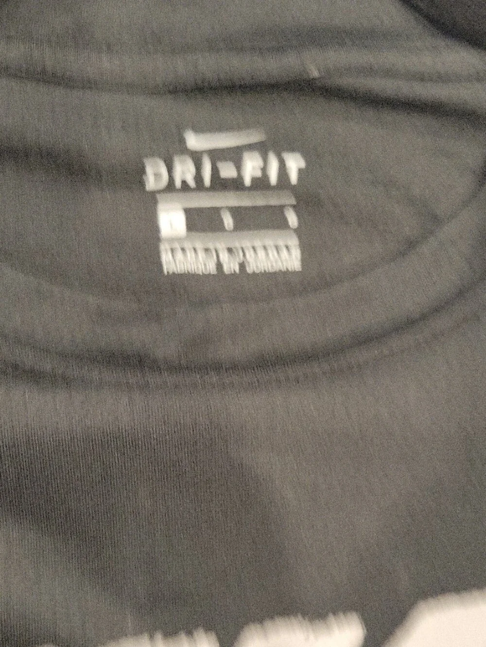 Nike Black Tee with Gray Brushstroke Logo